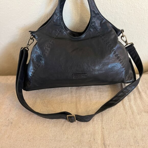 Christopher & Kon Woman's Black Leather Bohemian Crossbody/Travel/Hand Bag - Picture 4 of 11